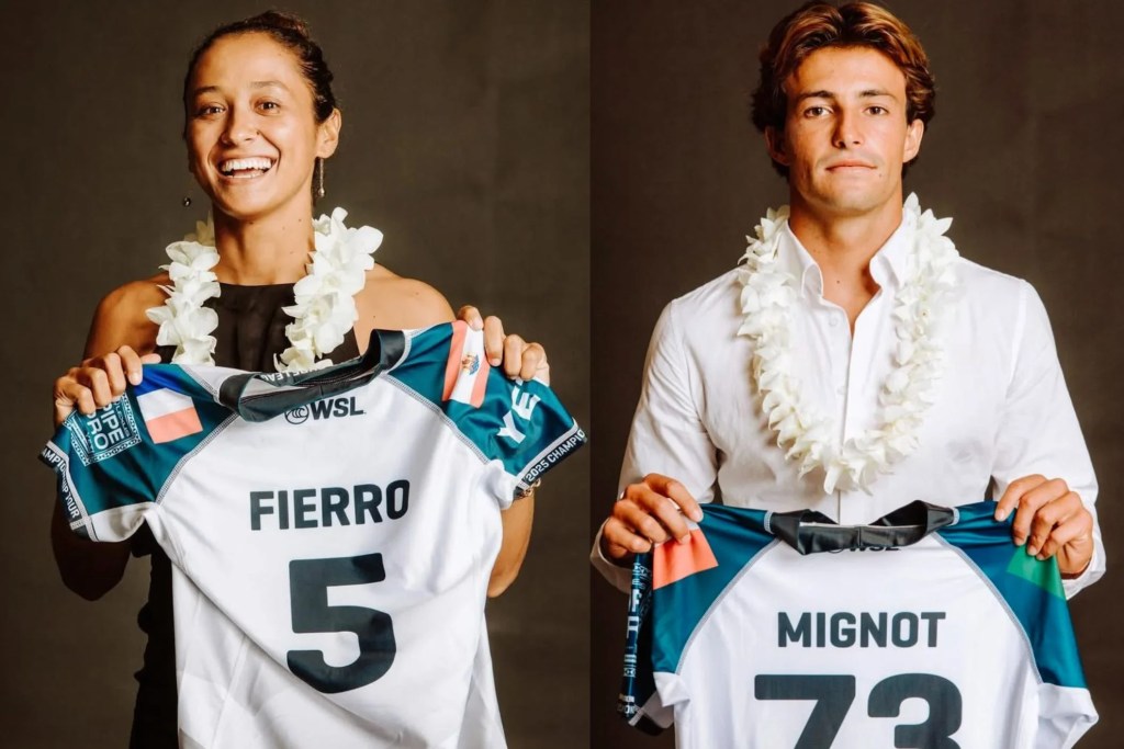Vahine Fierro et Marco Mignot / Source : WSL